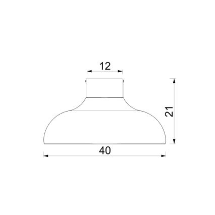 Stropní svítidlo BASCA 1xE27/15W/230V pr. 40 cm hnědá