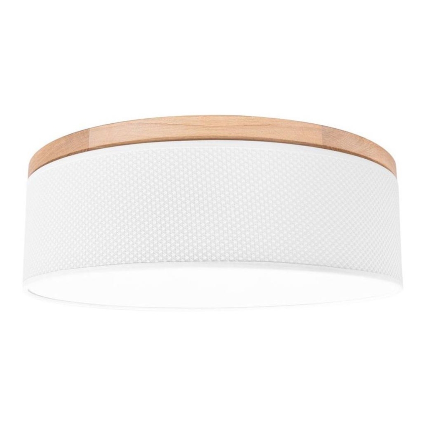 Stropní svítidlo BENITA 2xE27/25W/230V pr. 48 cm bílá/dub
