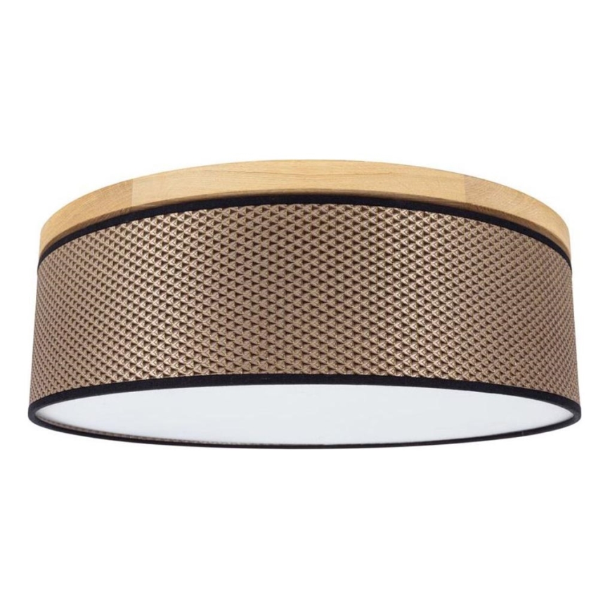 Stropní svítidlo BENITA 2xE27/25W/230V pr. 48 cm hnědá/dub
