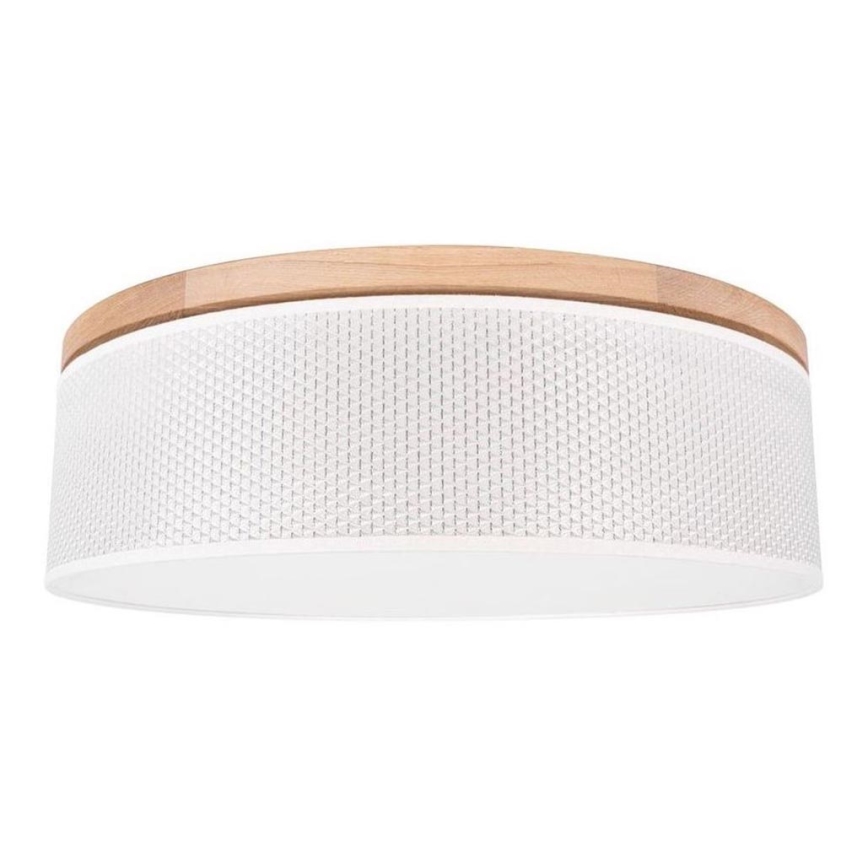Stropní svítidlo BENITA 2xE27/25W/230V pr. 48 cm krémová/dub