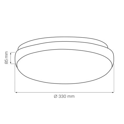 Stropní svítidlo BOGDAN 2xE27/20W/230V pr. 33 cm bílá