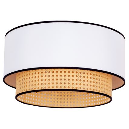 Stropní svítidlo BOHO 1xE27/15W/230V bílá/ratan