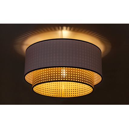 Stropní svítidlo BOHO 1xE27/15W/230V bílá/ratan