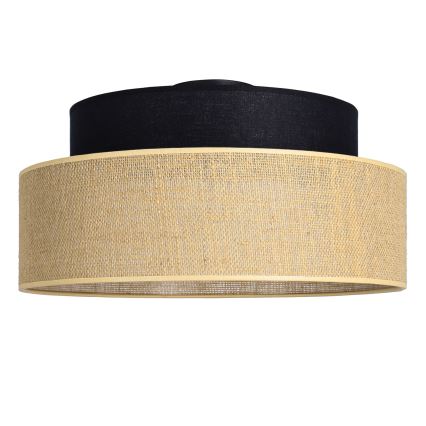 Stropní svítidlo BOHO 1xE27/60W/230V černá/béžová