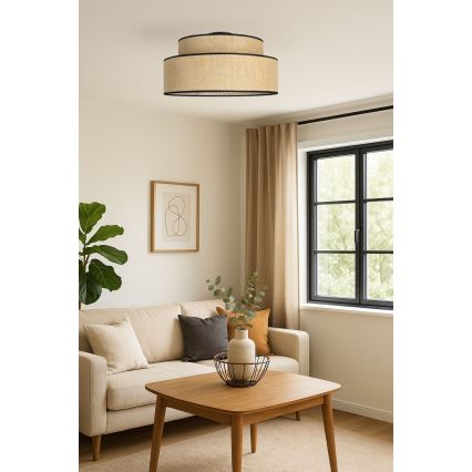 Stropní svítidlo BOHO 1xE27/60W/230V pr. 40 cm béžová