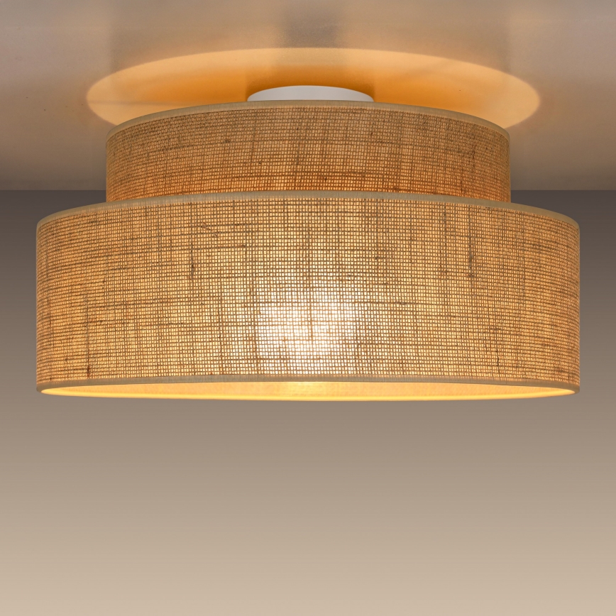 Stropní svítidlo BOHO 1xE27/60W/230V pr. 40 cm béžová