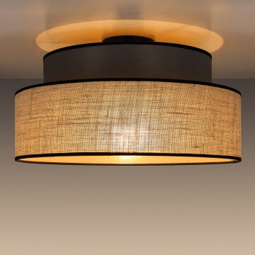 Stropní svítidlo BOHO 1xE27/60W/230V pr. 40 cm hnědá/béžová