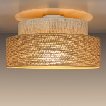 Stropní svítidlo BOHO 1xE27/60W/230V pr. 40 cm krémová/béžová