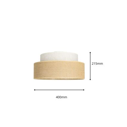 Stropní svítidlo BOHO 1xE27/60W/230V pr. 40 cm krémová/béžová