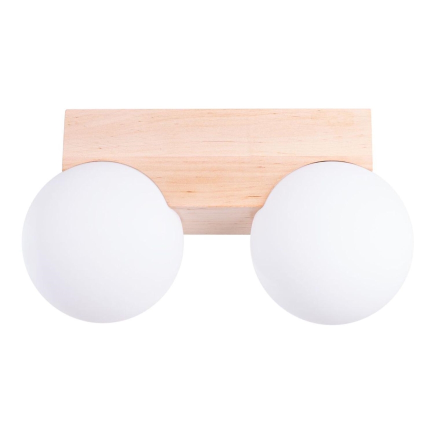 Stropní svítidlo BULBO 2xG9/8W/230V buk/bílá