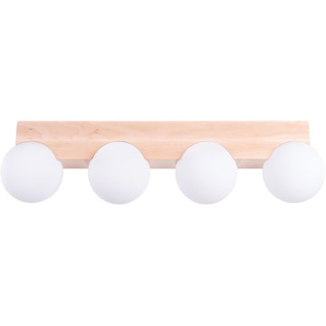 Stropní svítidlo BULBO 4xG9/8W/230V buk/bílá