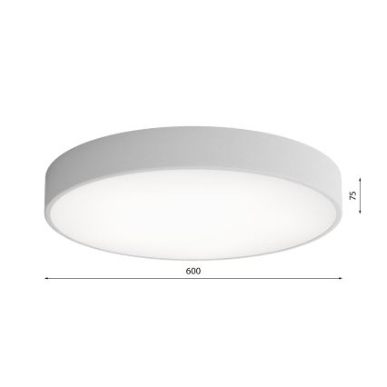 Stropní svítidlo CLEO 5xE27/24W/230V pr. 60 cm šedá