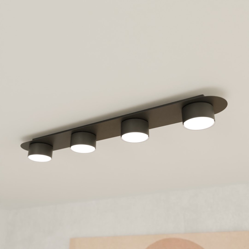 Stropní svítidlo DIAZ 4xGX53/12W/230V černá