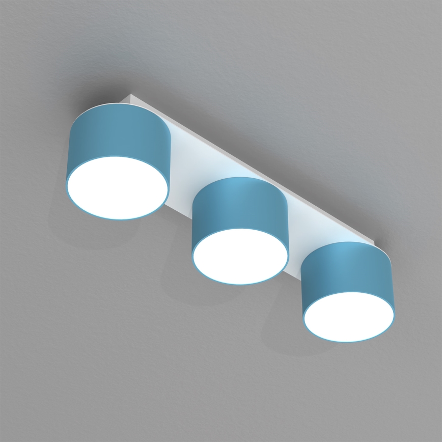 Stropní svítidlo DIXIE 3xGX53/11W/230V modrá