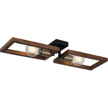 Stropní svítidlo ERA 2xE27/40W/230V hnědá