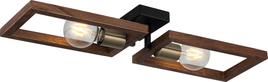 Stropní svítidlo ERA 2xE27/40W/230V hnědá