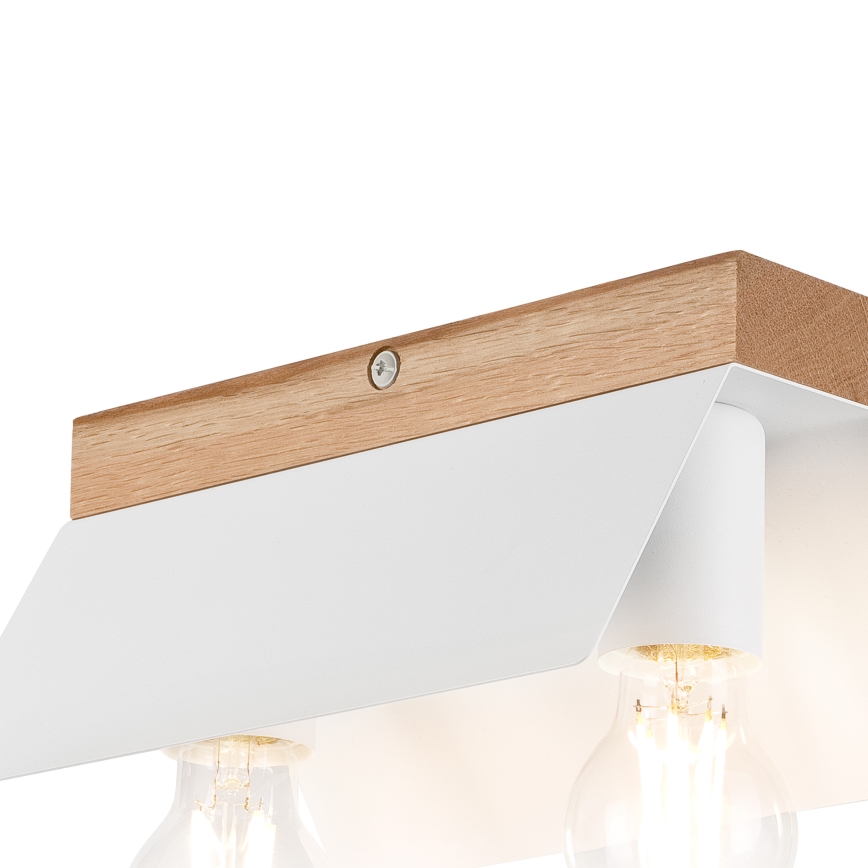Stropní svítidlo ESME 2xE27/15W/230V bílá/dub
