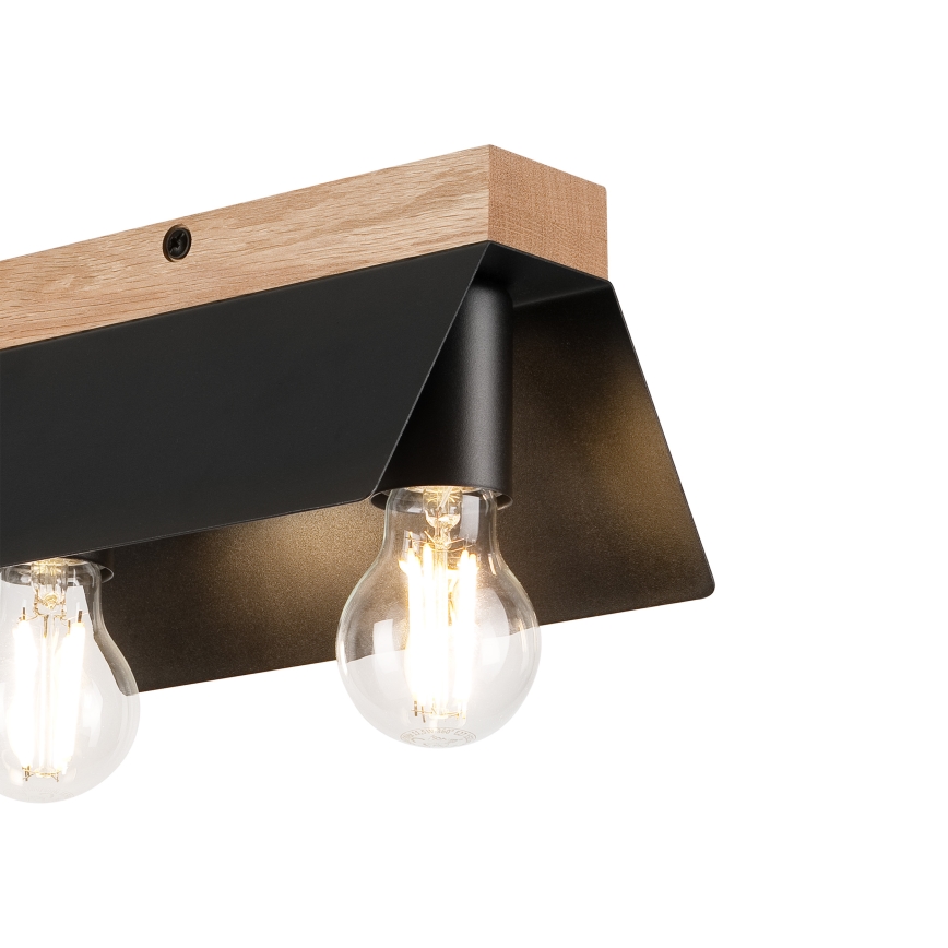 Stropní svítidlo ESME 2xE27/15W/230V černá/dub