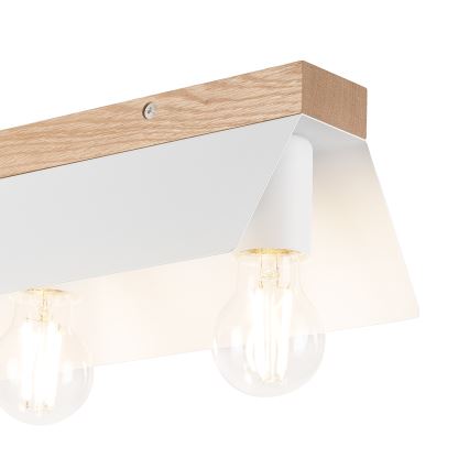 Stropní svítidlo ESME 3xE27/15W/230V bílá/dub