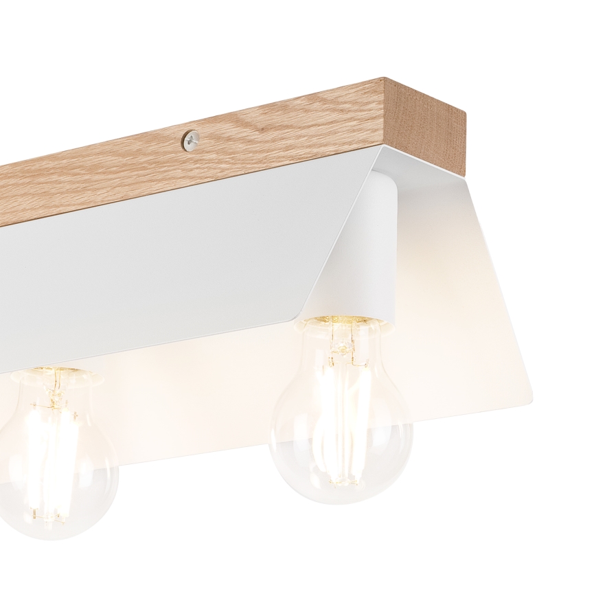 Stropní svítidlo ESME 3xE27/15W/230V bílá/dub