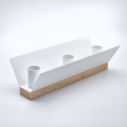 Stropní svítidlo ESME 3xE27/15W/230V bílá/dub