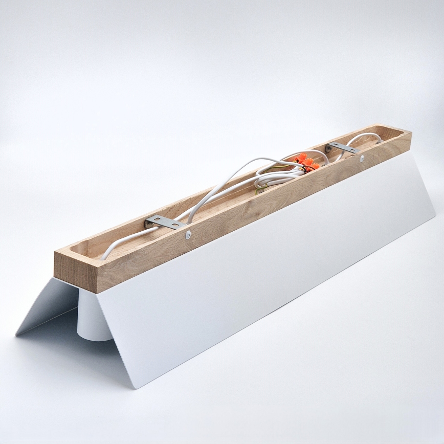 Stropní svítidlo ESME 5xE27/15W/230V bílá/dub