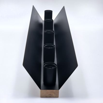 Stropní svítidlo ESME 5xE27/15W/230V černá/dub