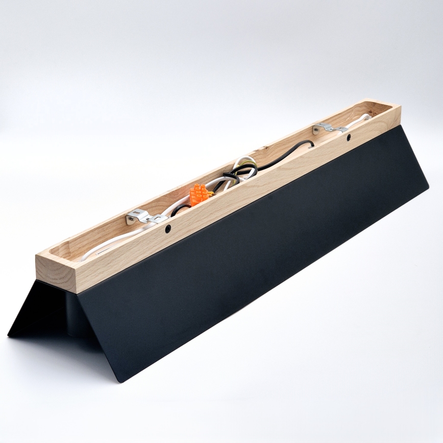 Stropní svítidlo ESME 5xE27/15W/230V černá/dub