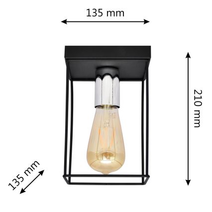 Stropní svítidlo FINN 1xE27/15W/230V černá/chrom