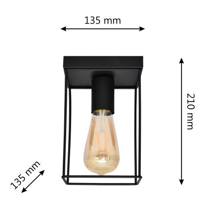 Stropní svítidlo FINN 1xE27/15W/230V černá