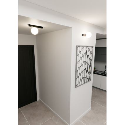 Stropní svítidlo FIT 1xE14/10W/230V černá/bílá