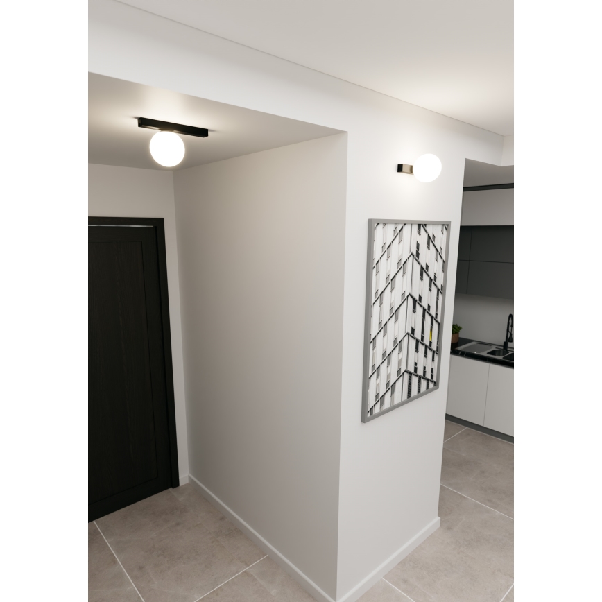 Stropní svítidlo FIT 1xE14/10W/230V černá/bílá