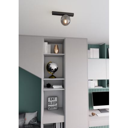 Stropní svítidlo FIT 1xE14/10W/230V černá/šedá