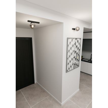 Stropní svítidlo FIT 1xE14/10W/230V černá/šedá
