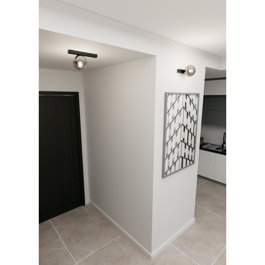 Stropní svítidlo FIT 1xE14/10W/230V černá/šedá