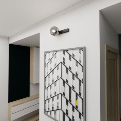 Stropní svítidlo FIT 1xE14/10W/230V černá/šedá