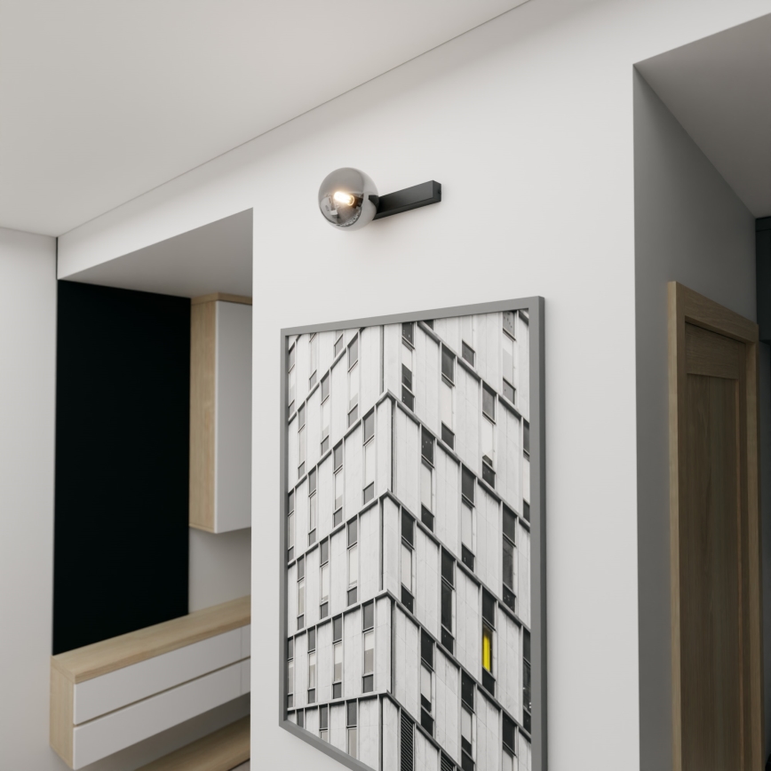 Stropní svítidlo FIT 1xE14/10W/230V černá/šedá
