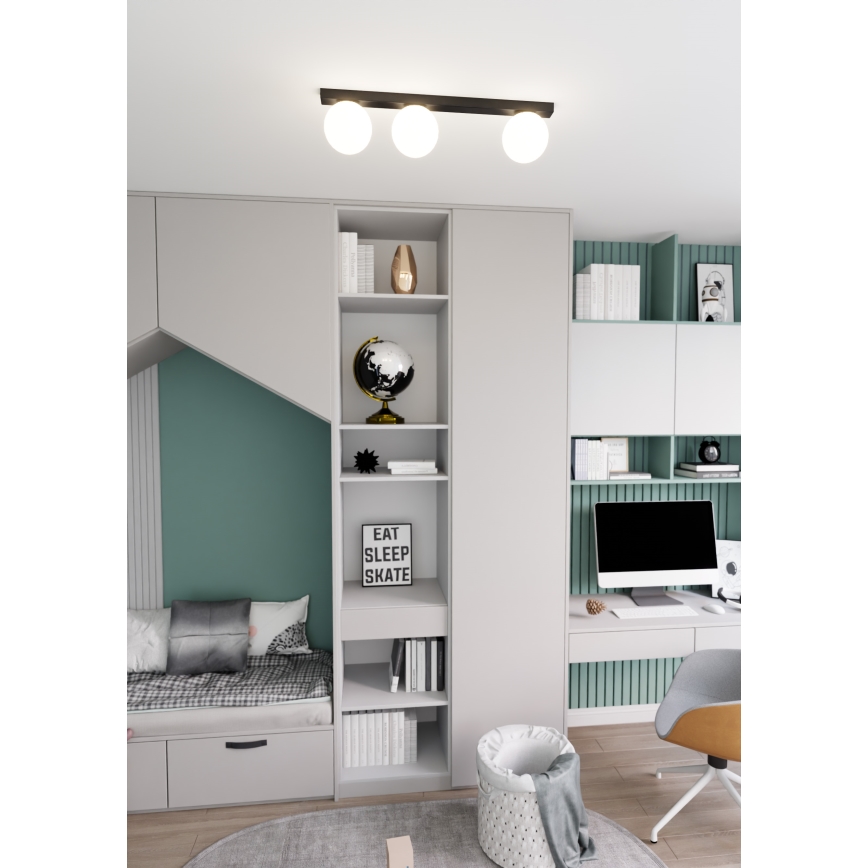 Stropní svítidlo FIT 3xE14/10W/230V černá/bílá