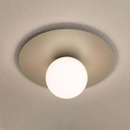Stropní svítidlo FLAT 1xE27/15W/230V pr. 35 cm béžová