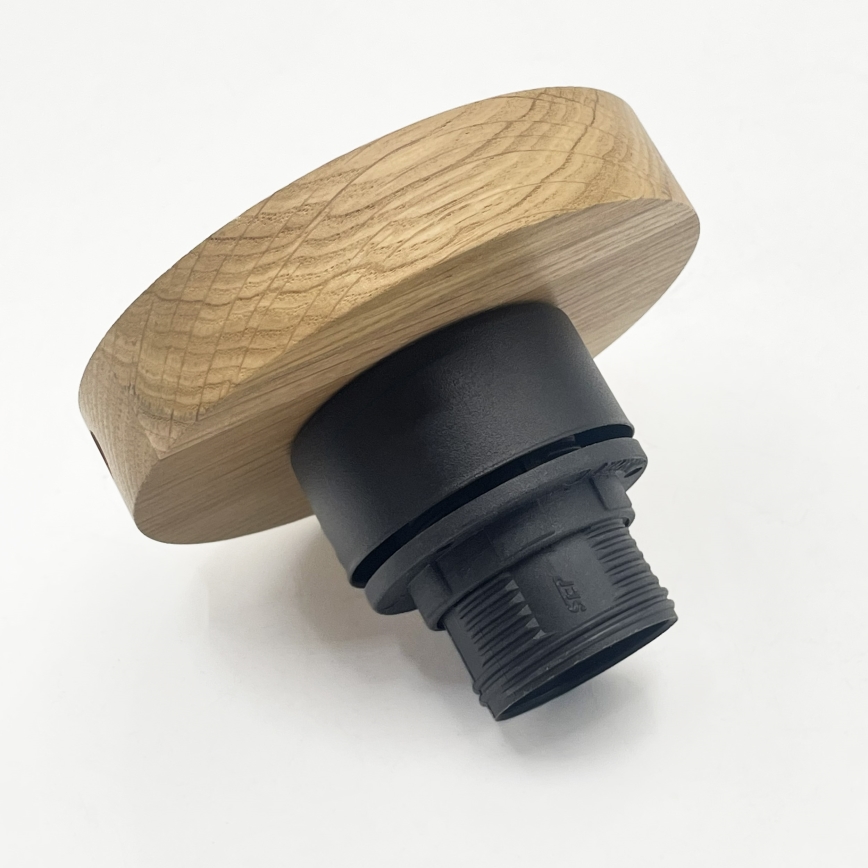 Stropní svítidlo FLO WOOD 1xE27/15W/230V dub/čirá pr. 22 cm