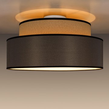 Stropní svítidlo GRACE 1xE27/60W/230V pr. 40 cm béžová/hnědá