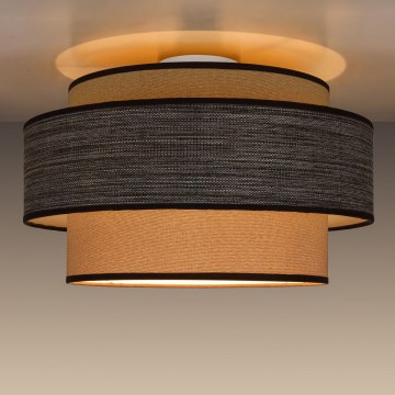 Stropní svítidlo GRACE 1xE27/60W/230V pr. 40 cm béžová/hnědá