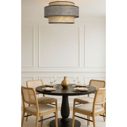 Stropní svítidlo GRACE 1xE27/60W/230V pr. 40 cm béžová/hnědá