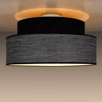 Stropní svítidlo GRACE 1xE27/60W/230V pr. 40 cm černá/šedá