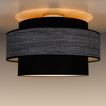 Stropní svítidlo GRACE 1xE27/60W/230V pr. 40 cm černá/šedá