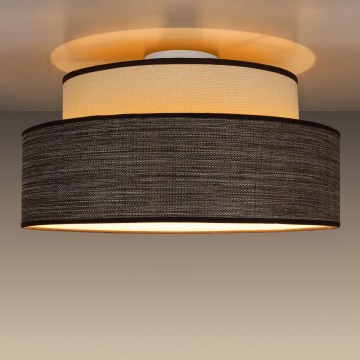 Stropní svítidlo GRACE 1xE27/60W/230V pr. 40 cm krémová/hnědá