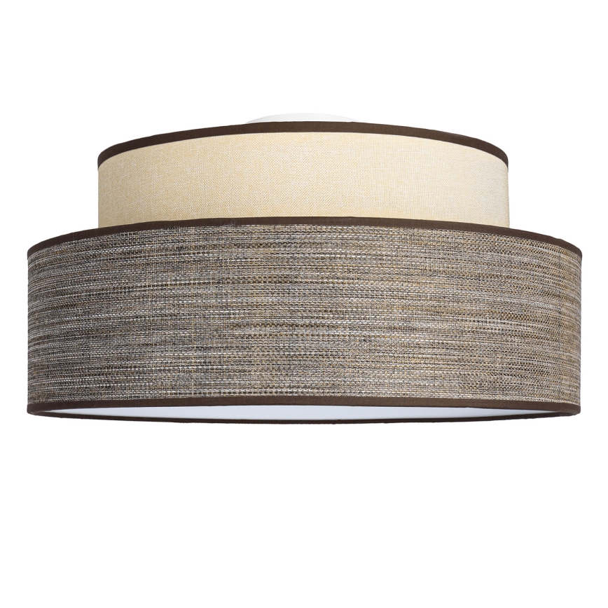Stropní svítidlo GRACE 1xE27/60W/230V pr. 40 cm krémová/hnědá