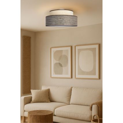 Stropní svítidlo GRACE 1xE27/60W/230V pr. 40 cm krémová/hnědá