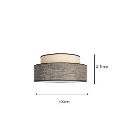Stropní svítidlo GRACE 1xE27/60W/230V pr. 40 cm krémová/hnědá