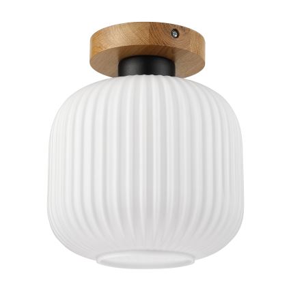 Stropní svítidlo HARMA WOOD 1xE27/15W/230V dub/bílá pr. 20 cm